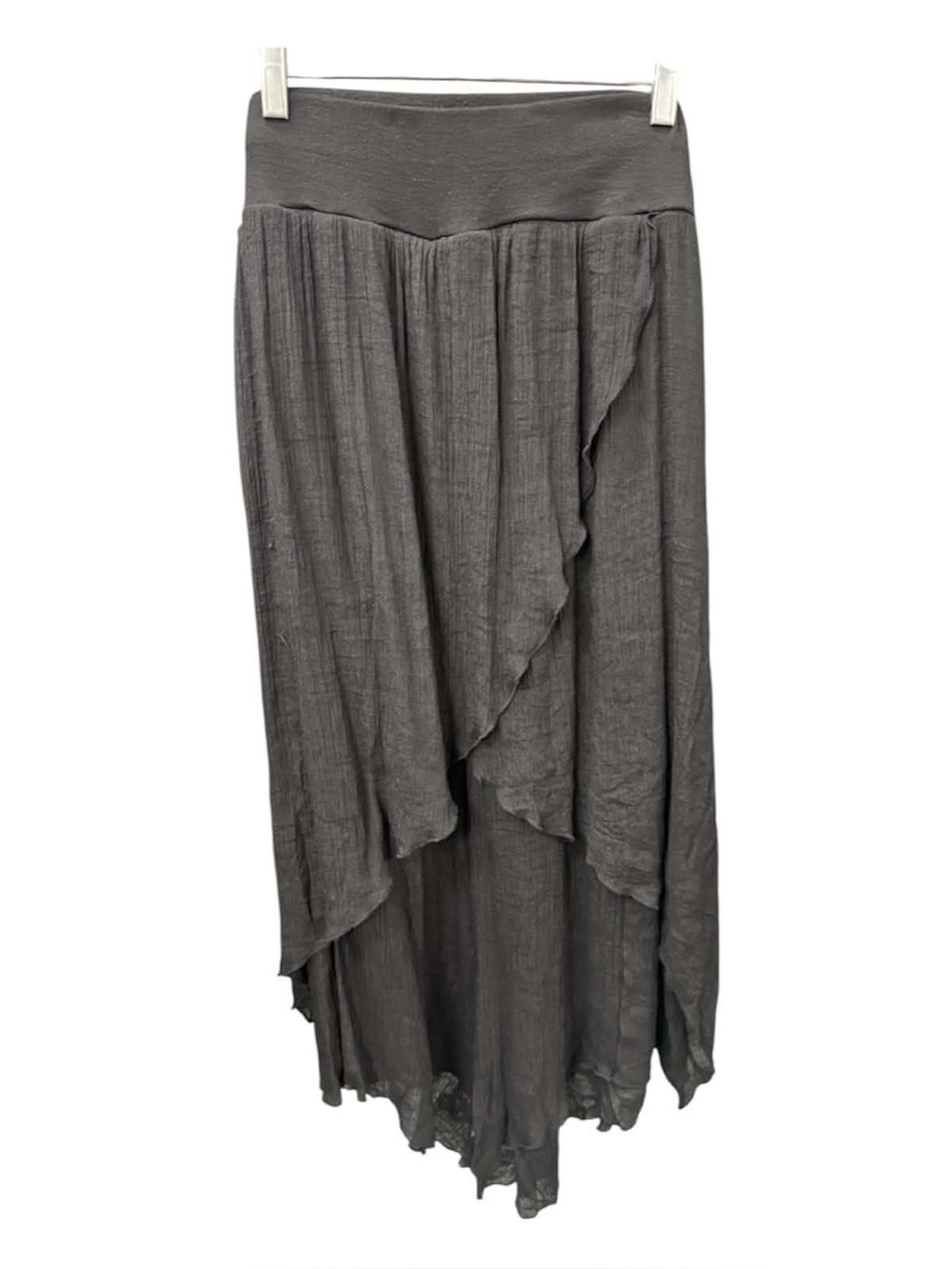 Creation Asymmetrical Charcoal High-Low Maxi Skirt - Unbranded Size XL
